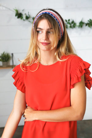 Stars & Stripes Knit Twist Headband
