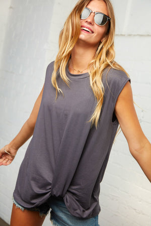 Cement Twist Hem Tank