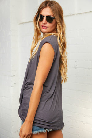 Cement Twist Hem Tank