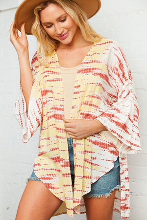 Sun Kissed Rust Snake Printed Kimono Jacket