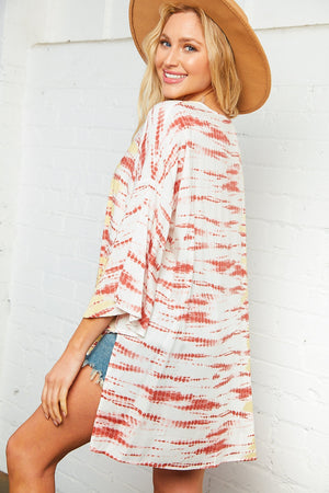 Sun Kissed Rust Snake Printed Kimono Jacket
