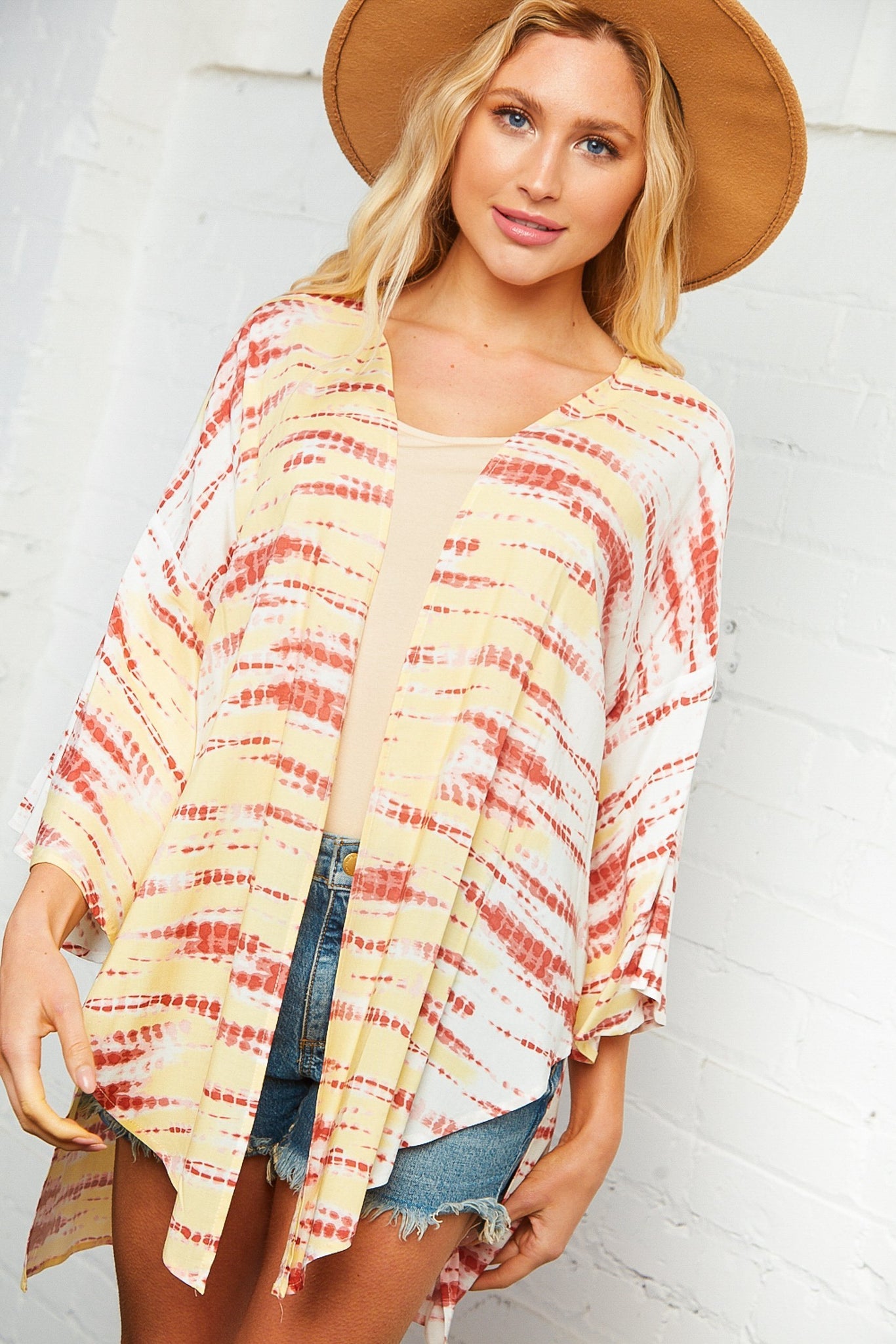 Sun Kissed Rust Snake Printed Kimono Jacket