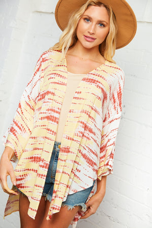 Sun Kissed Rust Snake Printed Kimono Jacket