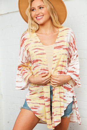Sun Kissed Rust Snake Printed Kimono Jacket