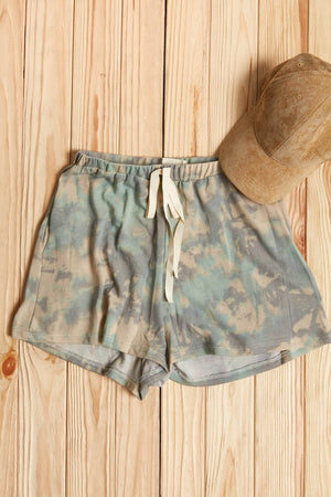 Camo Relaxed Elastic Draw String Shorts